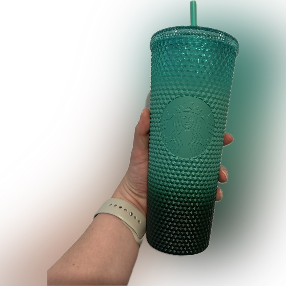 Starbucks Ombre Teal Green Studded Tumbler